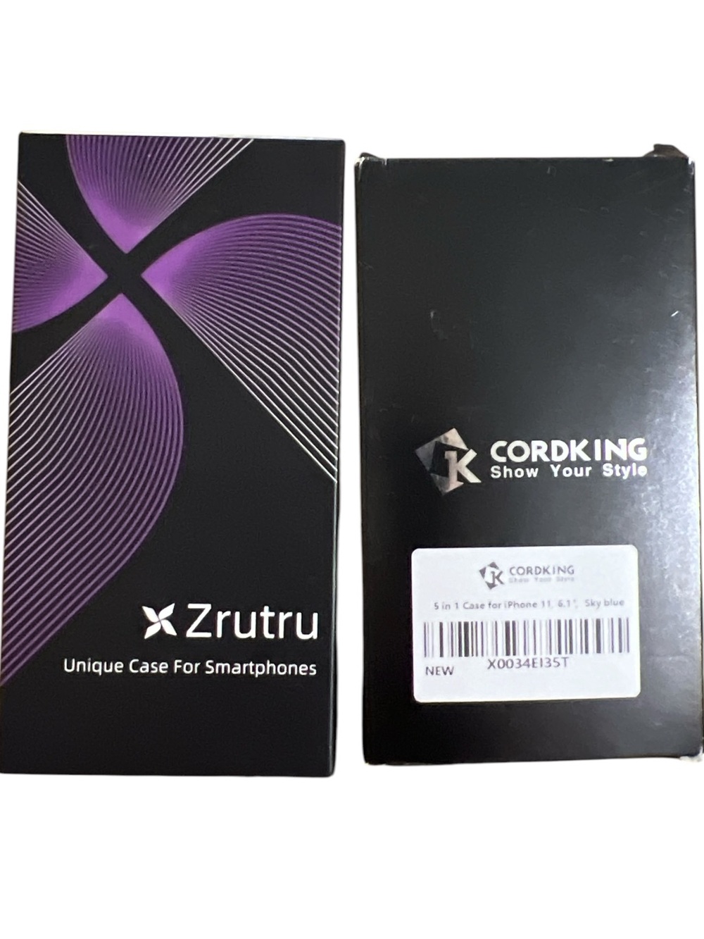 iPhone Bundle of 2 Cases, CORDKING Sky Blue 5 in 1 + Zrutru Unique, New